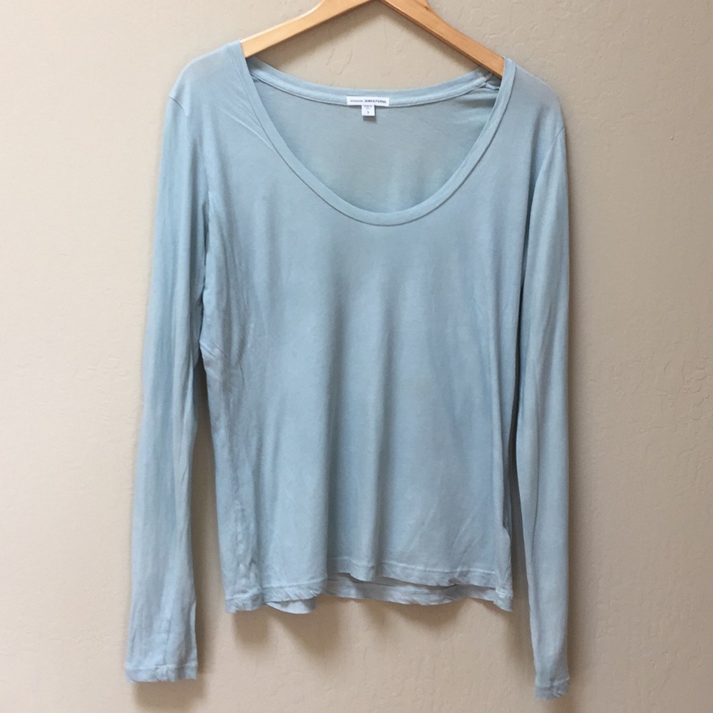 James Perse lightweight scoop neck long sleeve tee